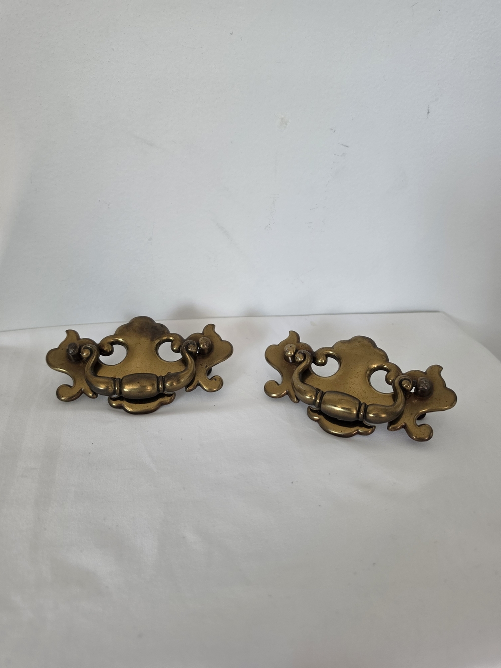 Antique Style Brass Drawer Pulls - Gold Finish
